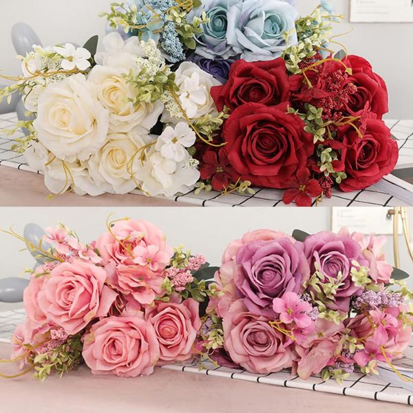 decorative flowers & wreaths hydrangea bouquet, indoor simulation plant wedding fake flower, 13 dried flower artificial home decoration with
decorative flowers & wreaths hydrangea bouquet, indoor simulation plant wedding fake flower, 13 dried flower artificial home decoration with