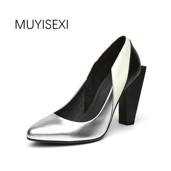 dress shoes women high heel genuine leather round toe slip-on spike heels mixed color pumps hl56 muyisexi, Black
dress shoes women high heel genuine leather round toe slip-on spike heels mixed color pumps hl56 muyisexi, Black