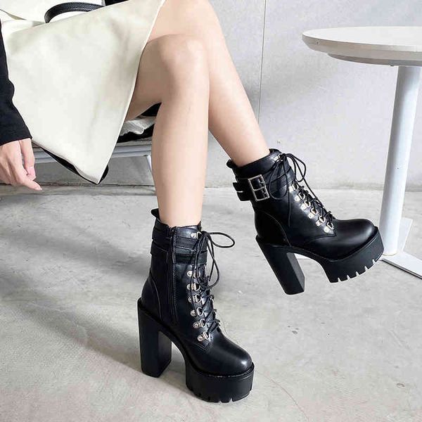 dress shoes platform ankle boots women fashion rivet lace up zipper high heels buckle martin slim for western botas lan2, Black
dress shoes platform ankle boots women fashion rivet lace up zipper high heels buckle martin slim for western botas lan2, Black