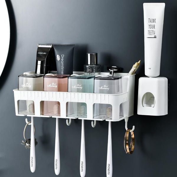 bathroom storage & organization non-perforation suction wall toothbrush holder automatic toothpaste squeezer dispenser mount rack
bathroom storage & organization non-perforation suction wall toothbrush holder automatic toothpaste squeezer dispenser mount rack