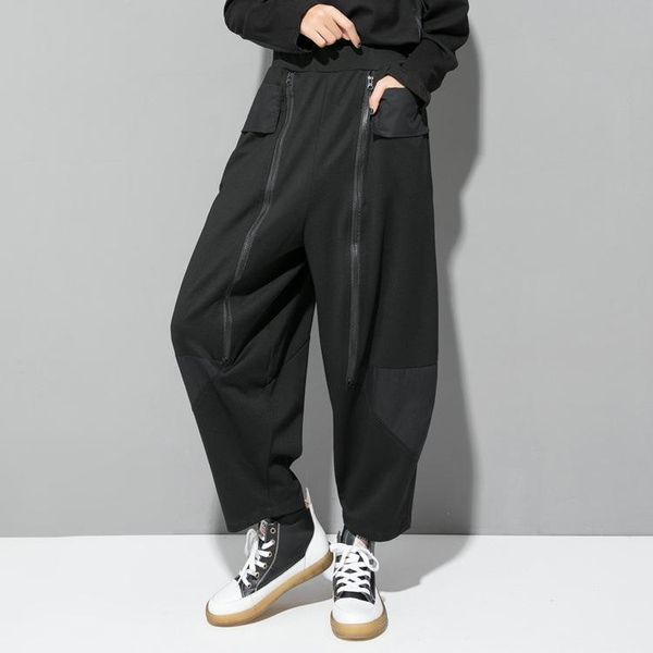 women's pants & capris 2021 spring women casual harem elastic waist female loose pant pocket fashion zipper trousers autumn streetwear, Black;white
women's pants & capris 2021 spring women casual harem elastic waist female loose pant pocket fashion zipper trousers autumn streetwear, Black;white