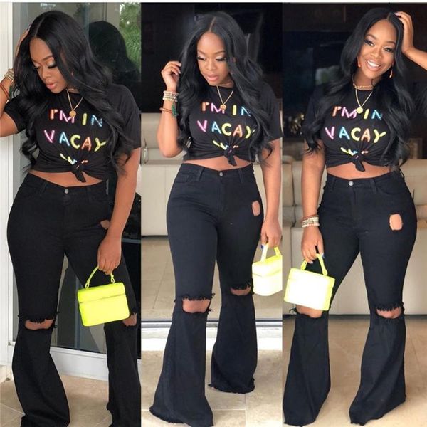 women's jeans black vintage hole ripped women denim high waist flare pants fashion bell-bottoms boot cut trousers female, Blue
women's jeans black vintage hole ripped women denim high waist flare pants fashion bell-bottoms boot cut trousers female, Blue