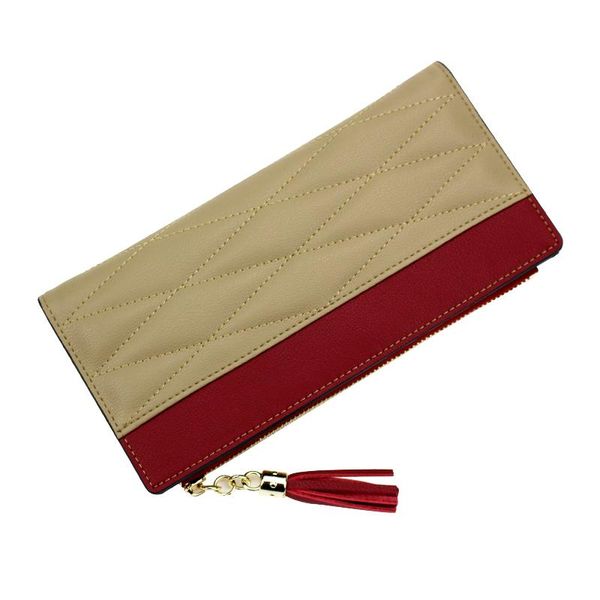 wallets fashion tassel plaid genuine leather women wallet long female purse brand ladies card holders, Red;black
wallets fashion tassel plaid genuine leather women wallet long female purse brand ladies card holders, Red;black