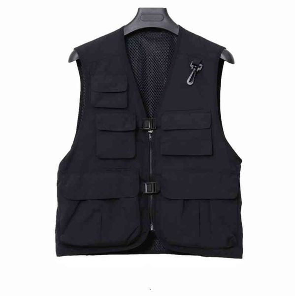 men's vests designer waistcoat outdoor sportswear multi-pockets sleeveless jacket coat casual streetwear tactical thin mesh vest hip ho, Black;white
men's vests designer waistcoat outdoor sportswear multi-pockets sleeveless jacket coat casual streetwear tactical thin mesh vest hip ho, Black;white