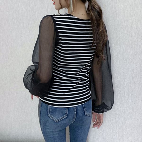 2021 new spring fall korean style t-shirt girl leopard v-neck shiny diamonds patchwork mesh sleeve women t t0d104a ygik, White 
2021 new spring fall korean style t-shirt girl leopard v-neck shiny diamonds patchwork mesh sleeve women t t0d104a ygik, White