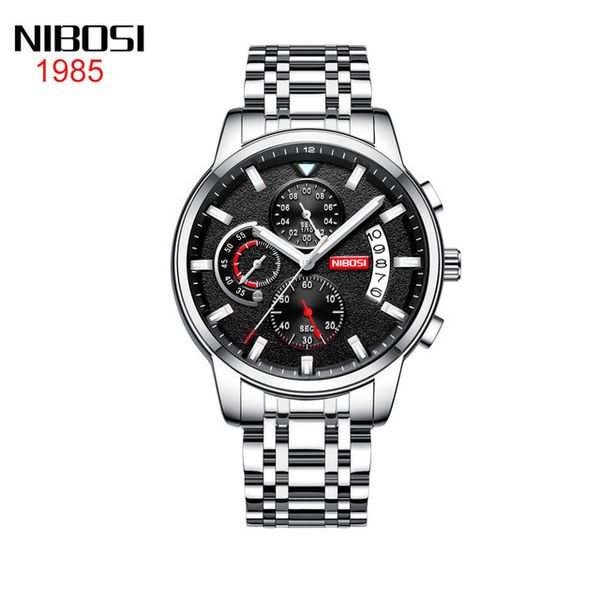 11 style nibosi foreign trade style watch men waterproof luminous multi-function quartz watch student watch 44mm silver shell black dail, Slivery;brown
11 style nibosi foreign trade style watch men waterproof luminous multi-function quartz watch student watch 44mm silver shell black dail, Slivery;brown