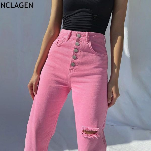women's jeans nclagen women pants ripped cut out high waist loose casual aesthetic pink denim trousers 2021 fashion wide leg capri, Blue
women's jeans nclagen women pants ripped cut out high waist loose casual aesthetic pink denim trousers 2021 fashion wide leg capri, Blue