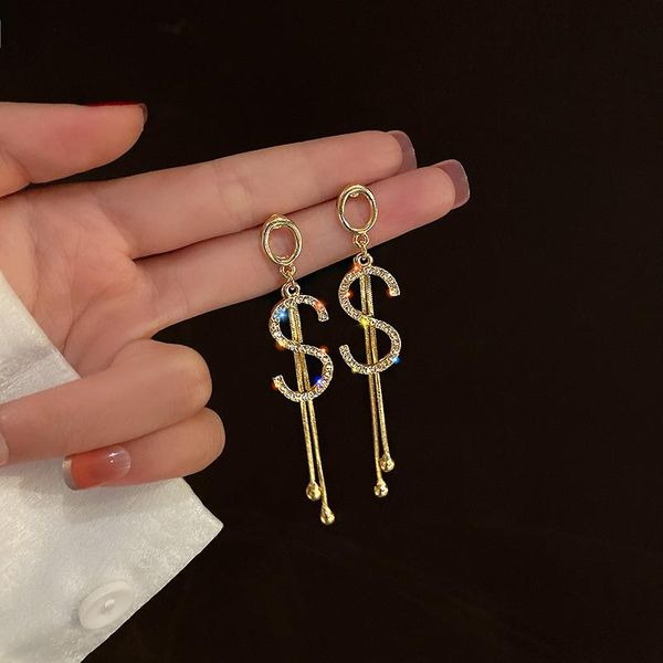 dangle & chandelier korean temperament female jewelry personality simple long tassel rhinestones letter earrings fashion women's access, Silver
dangle & chandelier korean temperament female jewelry personality simple long tassel rhinestones letter earrings fashion women's access, Silver