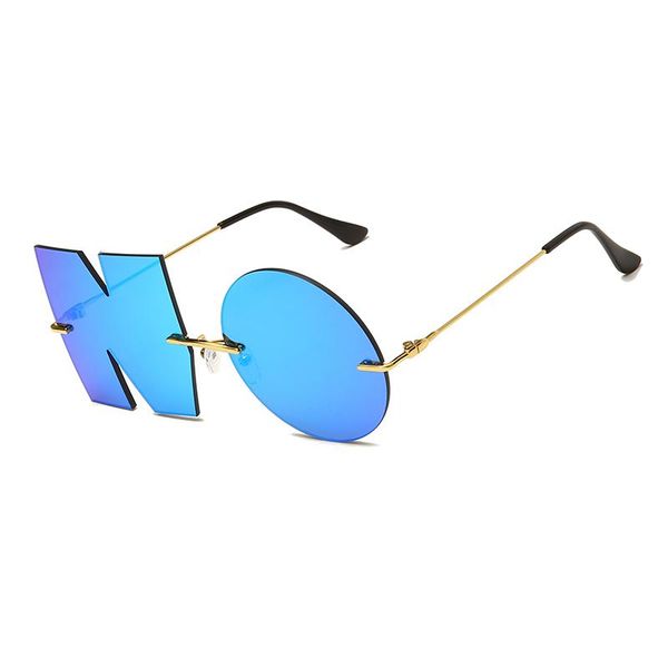 sunglasses fashion metal rimless design women letter no sun glasses ladies trend sunglass uv400 shades eyewear, White;black
sunglasses fashion metal rimless design women letter no sun glasses ladies trend sunglass uv400 shades eyewear, White;black