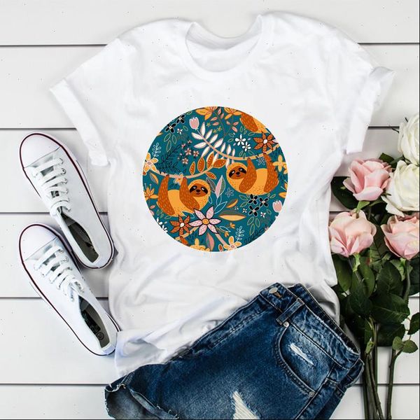 women 2021 sloth flower floral cartoon fashion printed summer shirt ladies womens t shirts t graphic female tee t shirt, White
women 2021 sloth flower floral cartoon fashion printed summer shirt ladies womens t shirts t graphic female tee t shirt, White
