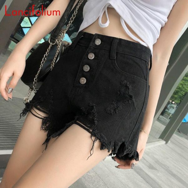 black high waist jeans shorts women summer 2021 korean fashion shorts ladies ripped fringe button up denim femme, White;black
black high waist jeans shorts women summer 2021 korean fashion shorts ladies ripped fringe button up denim femme, White;black