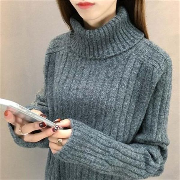 women's fashions 2021 autumn and winter new turtleneck jumper woman's sweater qrox, White;black
women's fashions 2021 autumn and winter new turtleneck jumper woman's sweater qrox, White;black