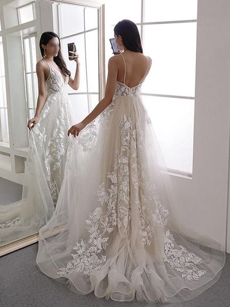 spaghetti new straps appliques lace a-line court garden wedding es 2021 long elegant boho bridal gowns vestidos de novia hg8y, White
spaghetti new straps appliques lace a-line court garden wedding es 2021 long elegant boho bridal gowns vestidos de novia hg8y, White
