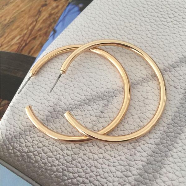 hoop & huggie classic copper ear buckle for women trendy gold color small large circle earrings punk hip hop jewelry accessories, Golden;silver 
hoop & huggie classic copper ear buckle for women trendy gold color small large circle earrings punk hip hop jewelry accessories, Golden;silver