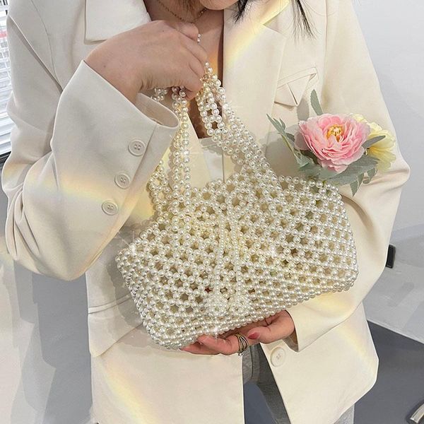 evening bags female elegant solid color shimmer handbag pearls bucket bag diy beaded wild fashion temperament white tote satchel
evening bags female elegant solid color shimmer handbag pearls bucket bag diy beaded wild fashion temperament white tote satchel
