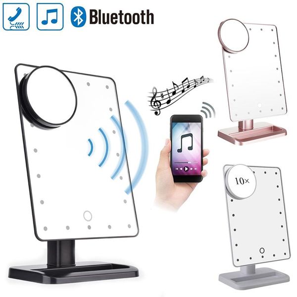 bluetooth speaker led makeup mirror smart musical 20 lights touch screen adjustable vanity makeup mirror with 10x magnifier
bluetooth speaker led makeup mirror smart musical 20 lights touch screen adjustable vanity makeup mirror with 10x magnifier