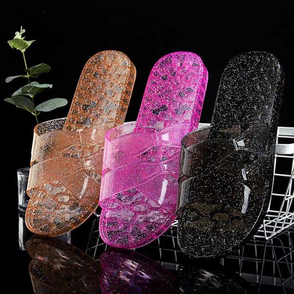 new transparent flat slippers women plastic non-slip summer casual slippers, Black
new transparent flat slippers women plastic non-slip summer casual slippers, Black