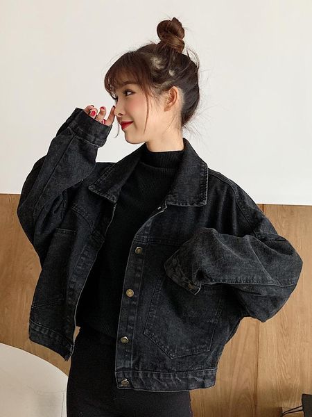 men's jackets women's coat jeans korean casual black loose plus autumn single row button double pocket fashion wear wome, Black;brown
men's jackets women's coat jeans korean casual black loose plus autumn single row button double pocket fashion wear wome, Black;brown