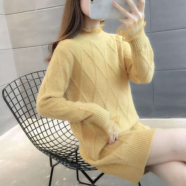 fashion medium pullover length women's sweater loose thin, autumn and winter lace versatile, base skirt thickened luxury, White;black
fashion medium pullover length women's sweater loose thin, autumn and winter lace versatile, base skirt thickened luxury, White;black