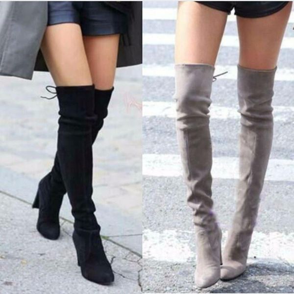 boots qplyxcoladies classic faux suede over the knee women heels stretch thigh shoes, Black
boots qplyxcoladies classic faux suede over the knee women heels stretch thigh shoes, Black