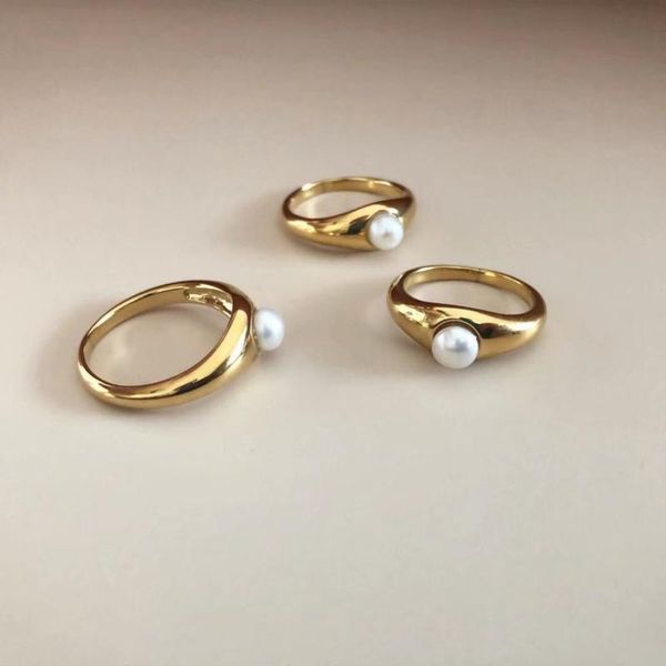 cluster rings elegant wedding freshwater pearls women's wild fashion2021 dainty 18k gold stainless steel jewelry for women, Golden;silver
cluster rings elegant wedding freshwater pearls women's wild fashion2021 dainty 18k gold stainless steel jewelry for women, Golden;silver