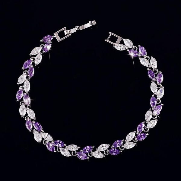 link, chain fashion women charm bracelet purple crystal bangles hit color leaf luxury boho female jewelry multicolor, Black
link, chain fashion women charm bracelet purple crystal bangles hit color leaf luxury boho female jewelry multicolor, Black