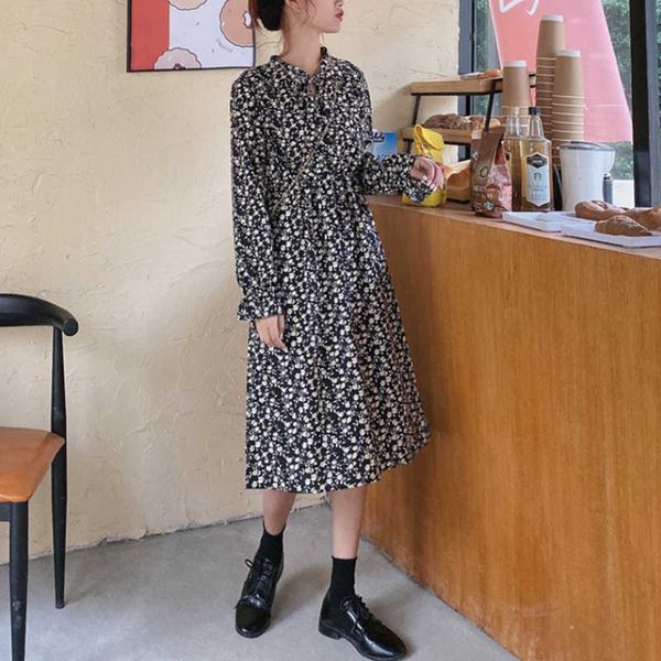 fashion bohemian floral women dress elegant stand neck butterfly sleeve elastic waist beach spring autumn female dresses w162 210526, Black;gray
fashion bohemian floral women dress elegant stand neck butterfly sleeve elastic waist beach spring autumn female dresses w162 210526, Black;gray