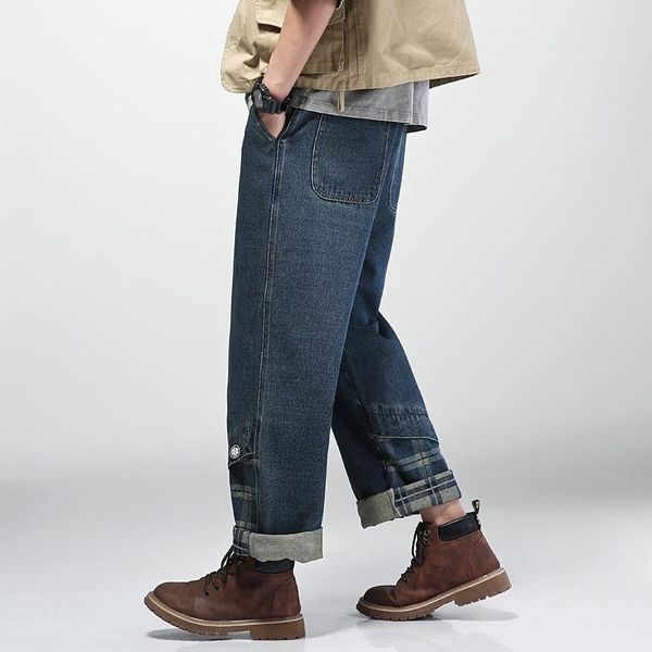 men's jeans 2021 spring hip-hop cashew print loose denim men trendy wide-legged plus size casual daddy trousers, Blue
men's jeans 2021 spring hip-hop cashew print loose denim men trendy wide-legged plus size casual daddy trousers, Blue