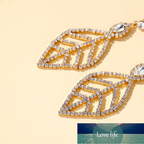 long crystal leaf earrings zircon hollow leaf earrings for women earing jewelry banquet party earings bridal wedding earring  factory price, Silver
long crystal leaf earrings zircon hollow leaf earrings for women earing jewelry banquet party earings bridal wedding earring  factory price, Silver