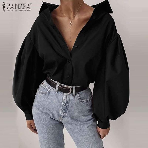 women's blouses & shirts fashion puff sleeve 2022 spring casual button down blusas female lapel solid chemise tunic, White
women's blouses & shirts fashion puff sleeve 2022 spring casual button down blusas female lapel solid chemise tunic, White