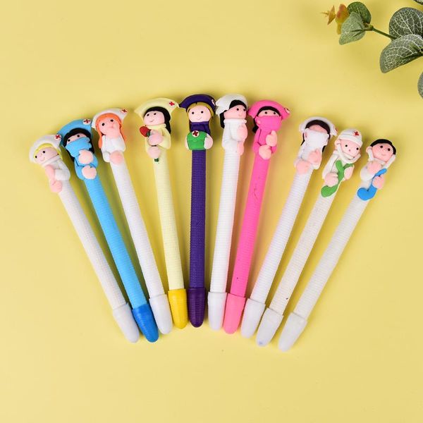 ballpoint pens 5pcs/lot 0.5mm refill nurses and doctors modeling black soft pottery pen students creative stationery gift, Blue;orange
ballpoint pens 5pcs/lot 0.5mm refill nurses and doctors modeling black soft pottery pen students creative stationery gift, Blue;orange