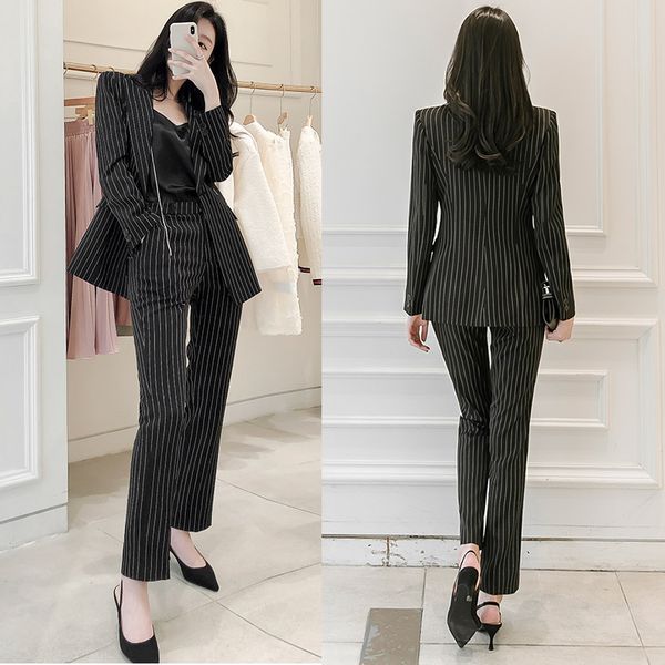 thin-striped thin striped small female temperament suit workwear pants of two pieces 2y8e, White;black
thin-striped thin striped small female temperament suit workwear pants of two pieces 2y8e, White;black