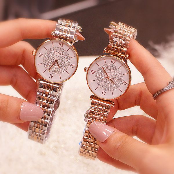 fashion new style women's star surface watches full of crystals dial japan movement steel belt quartz waterproof diamond watch, Slivery;brown
fashion new style women's star surface watches full of crystals dial japan movement steel belt quartz waterproof diamond watch, Slivery;brown