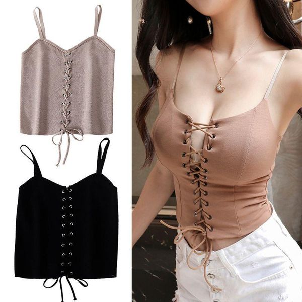 women's tanks & camis women sleeveless knitted v-neck plain solid color camisole criss cross lace-up drawstring club slim vest, White
women's tanks & camis women sleeveless knitted v-neck plain solid color camisole criss cross lace-up drawstring club slim vest, White