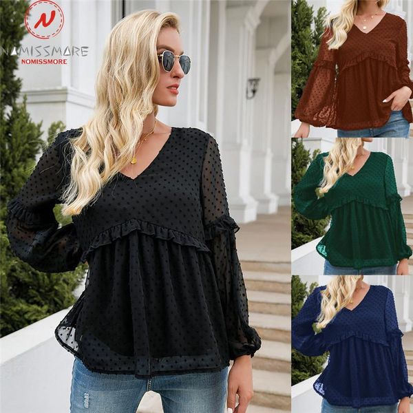 women's blouses & shirts fashion women solid color blouse patchwork design lace ruffles embroidery decor v-neck long sleeve spring autu, White
women's blouses & shirts fashion women solid color blouse patchwork design lace ruffles embroidery decor v-neck long sleeve spring autu, White