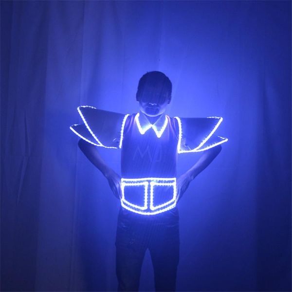 party decoration p22 ballroom dance costumes led shoulder dj robot suit bar perform armor outfits disco wears dress men clothe belts
party decoration p22 ballroom dance costumes led shoulder dj robot suit bar perform armor outfits disco wears dress men clothe belts