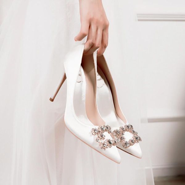 dress shoes spring square buckle rhinestone pointed shallow mouth white stiletto silk bridal wedding banquet women's, Black
dress shoes spring square buckle rhinestone pointed shallow mouth white stiletto silk bridal wedding banquet women's, Black