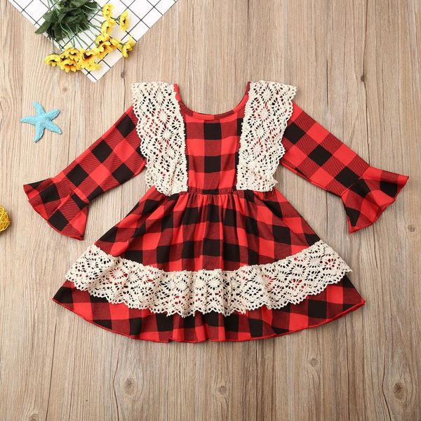 girl's dresses infant baby girl christmas autumn long sleeve clothes ruffle princess plaid lace tutu girls dress vetement enfant fille, Red;yellow
girl's dresses infant baby girl christmas autumn long sleeve clothes ruffle princess plaid lace tutu girls dress vetement enfant fille, Red;yellow