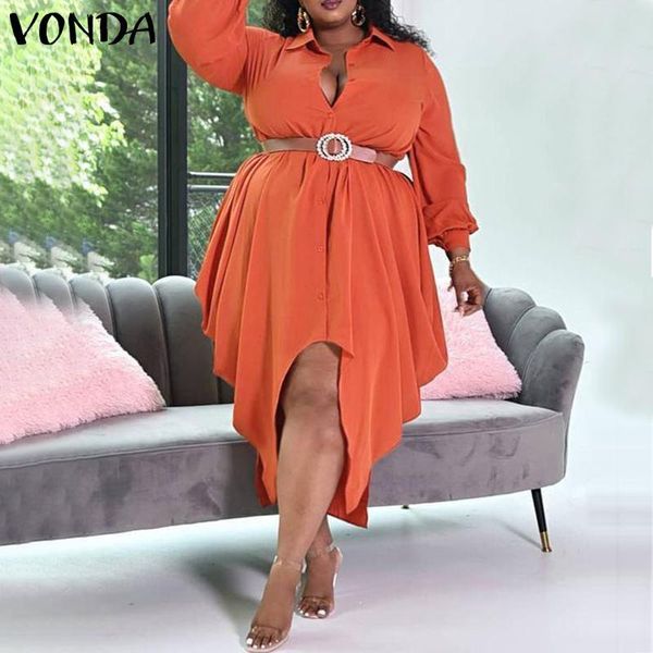 casual dresses long sleeve irregular shirt dress women summer sundress 2021 vonda lapel button down party vestidos plus size, Black;gray
casual dresses long sleeve irregular shirt dress women summer sundress 2021 vonda lapel button down party vestidos plus size, Black;gray