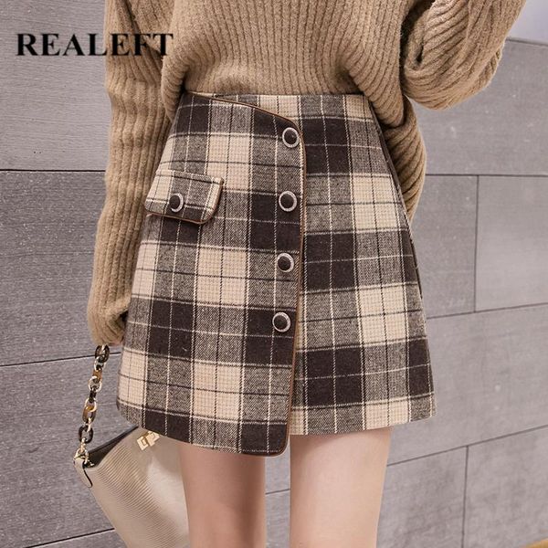 skirts realeft winter woolen plaid women's vintage wrap a-line high waist single breasted mini pocket 2021, Black
skirts realeft winter woolen plaid women's vintage wrap a-line high waist single breasted mini pocket 2021, Black