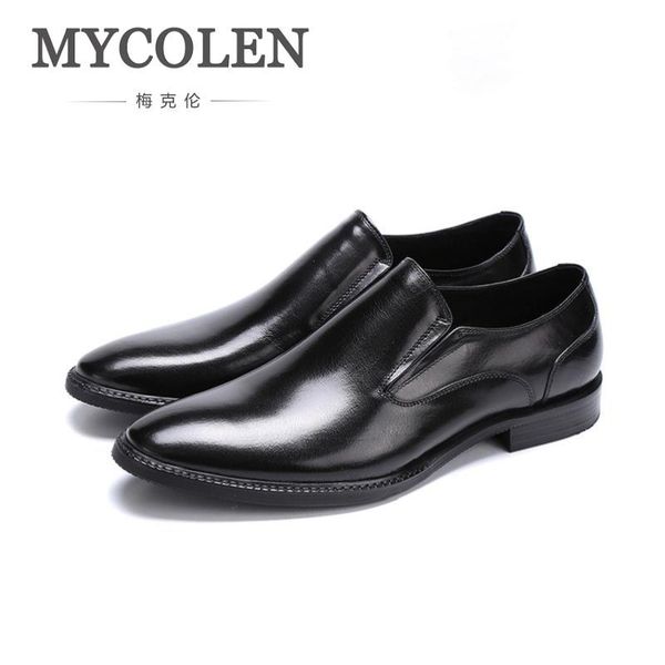 dress shoes mycolen brand fashion men slip-on genuine leather men's wedding comfortable formal male big code, Black
dress shoes mycolen brand fashion men slip-on genuine leather men's wedding comfortable formal male big code, Black