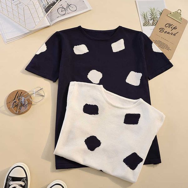 l-4xl plus size women summer basic thin sweater pullover short sleeve o neck patchwork kint oversized chic sweaters 210604, White;black
l-4xl plus size women summer basic thin sweater pullover short sleeve o neck patchwork kint oversized chic sweaters 210604, White;black