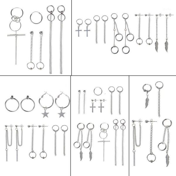 dangle & chandelier korea jewelry kpop hip hop punk titanium steel tassel chain drop earring kit1, Silver
dangle & chandelier korea jewelry kpop hip hop punk titanium steel tassel chain drop earring kit1, Silver