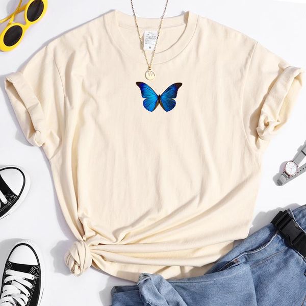 women's t-shirt cute blue butterfly t-shirts women summer o-neck harajuku couples streetwear clothing loose oversize tee fe, White
women's t-shirt cute blue butterfly t-shirts women summer o-neck harajuku couples streetwear clothing loose oversize tee fe, White