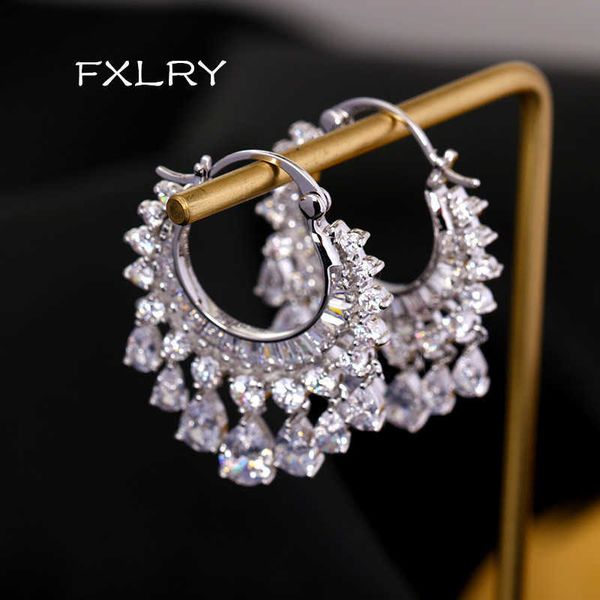 fxlry elegant white color cubic zircon waterdrop tassel dangle earrings party bridal wedding jewelry, Golden
fxlry elegant white color cubic zircon waterdrop tassel dangle earrings party bridal wedding jewelry, Golden