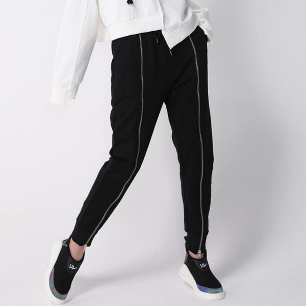 women's pants & capris women harem autumn winter female casual loose zipper decoration elastic waist black sweatpants, Black;white
women's pants & capris women harem autumn winter female casual loose zipper decoration elastic waist black sweatpants, Black;white