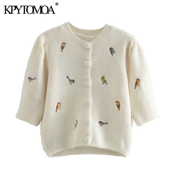 kpytomoa women fashion with embroidery cropped knitted cardigan sweater vintage puff sleeve female outerwear chic 210918, White;black
kpytomoa women fashion with embroidery cropped knitted cardigan sweater vintage puff sleeve female outerwear chic 210918, White;black