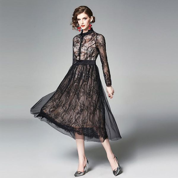 casual dresses drowyd fashion lace pleated boho party midi dress women's winter vintage long-sleeved elegant club vestidos, Black;gray
casual dresses drowyd fashion lace pleated boho party midi dress women's winter vintage long-sleeved elegant club vestidos, Black;gray