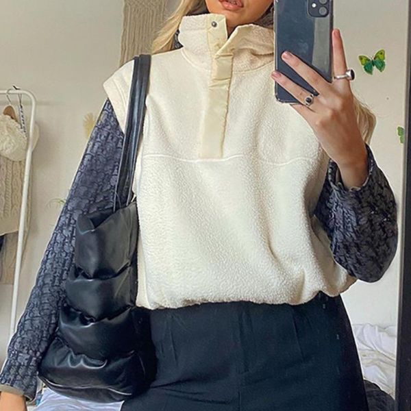 women's vests sleeveless turtleneck coat casual fashion oversize solid sweatshirt autumn winter 2021 y2k streetwear loose button women, Black;white
women's vests sleeveless turtleneck coat casual fashion oversize solid sweatshirt autumn winter 2021 y2k streetwear loose button women, Black;white