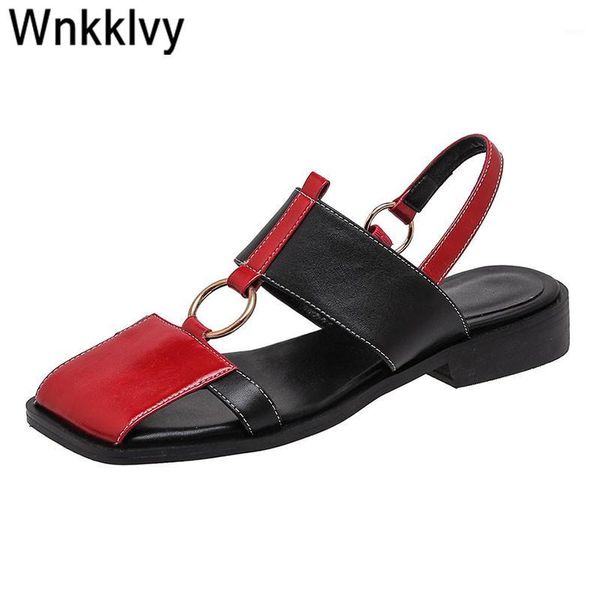 sandals 2021 summer low heel women spaure toe metal ring decor mixed colors retro casual shoes comfortable holiday sandalias1, Black
sandals 2021 summer low heel women spaure toe metal ring decor mixed colors retro casual shoes comfortable holiday sandalias1, Black